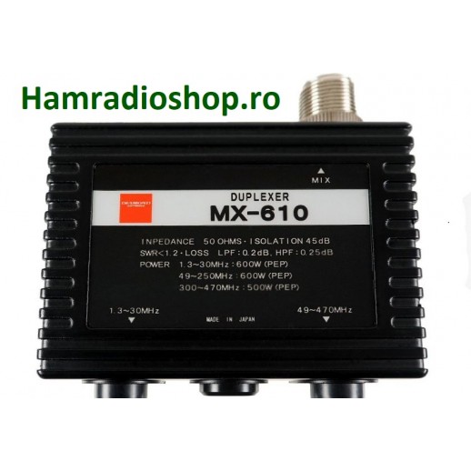 Duplexor, Diamond, MX 610, HF, VHF, UHF, 600 W