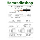 RG 213, MIL C 17, De Calitate superioară