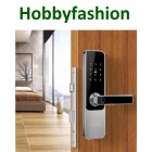 ROMA SILVER Incuietoare smart cu amprentă, Bluetooth, WiFi, cod PIN, card RFID, cheie