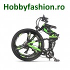 Rich Bit, TOP 860, eBike, Bicicletă, Electrică, 250 W, Roti 26, Negru Verde