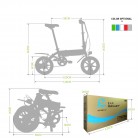 Bicicletă, electrică, Rich Bit Top 618, Pliabila, 250W, Rotii 14