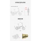 Bicicletă, electrică, Rich Bit Top 700, 250W, Pliabila, Rotii 20