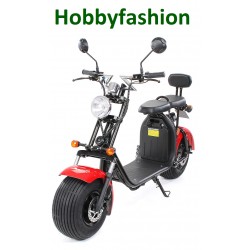 Scuter, eFlux, Chopper Two, 1500 W, 60 V, 20 A, 2 locuri, Negru Roșu