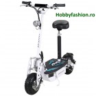 Scuter, eFlux, Freeride, 1000 W, 48 V, cu Far Led, Scaun, Alb