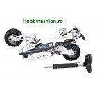 Scuter, eFlux, Freeride, 1000 W, 48 V, cu Far Led, Scaun, Alb