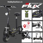 Scuter, eFlux, Freeride, 1000 W, 48 V, cu Far led, Scaun, Negru