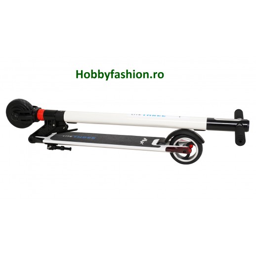Trotinetă Electrică, eFlux, Lite Three, Roți 5.5 , Motor 250 W, Alb