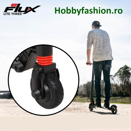 Trotinetă Electrică, eFlux,  Lite Three, Roți 5.5 , Motor 250 W, Negru