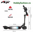 Trotinetă, Electrică, eFlux, Lite Two, Roți 8, Motori 500 W, Negru