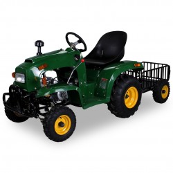 Tractoras, Pentru copii, 110 cc, Cu Remorca, Verde